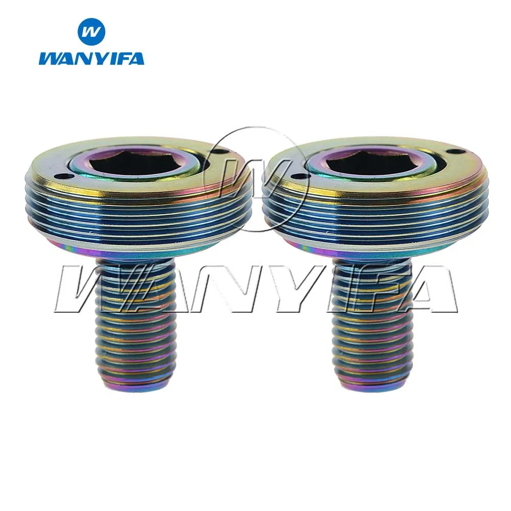 Wanyifa 2 шт./компл. M8x15mm Кривошип болт+ экстрактор+ шайба велосипедный Кривошип Болт Винт С Титановым болтом для вытяжка велосипеда рукав - Цвет: Rainbow