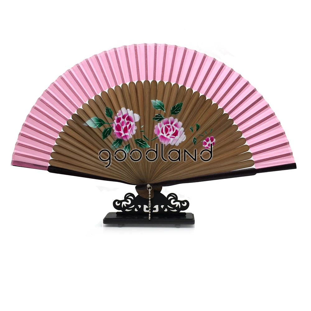 Free Shipping 1pcs Random Color Spun Silk Cover Brown Bamboo Ribs Folding Hand Fan Christmas Gifts Natale | Дом и сад