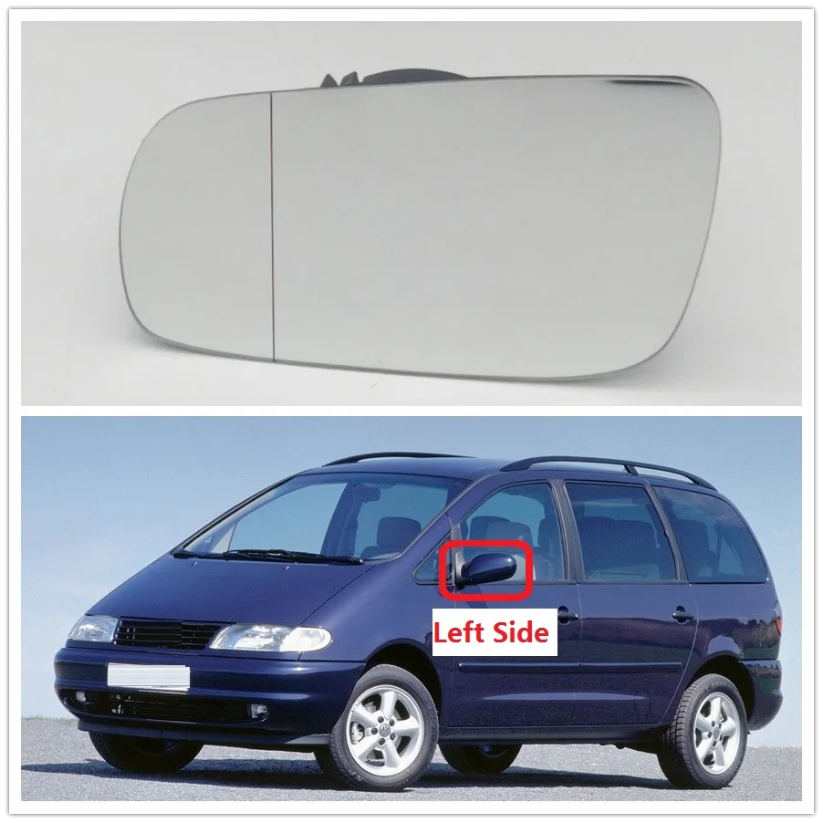 Левая сторона для VW Sharan 1997 1998 1999 2000 2001 2002 2003 2004 2005 2006 2007 2008 2009 2010 автомобиль-в баскетбольном стиле заднее зеркало с подогревом Стекло
