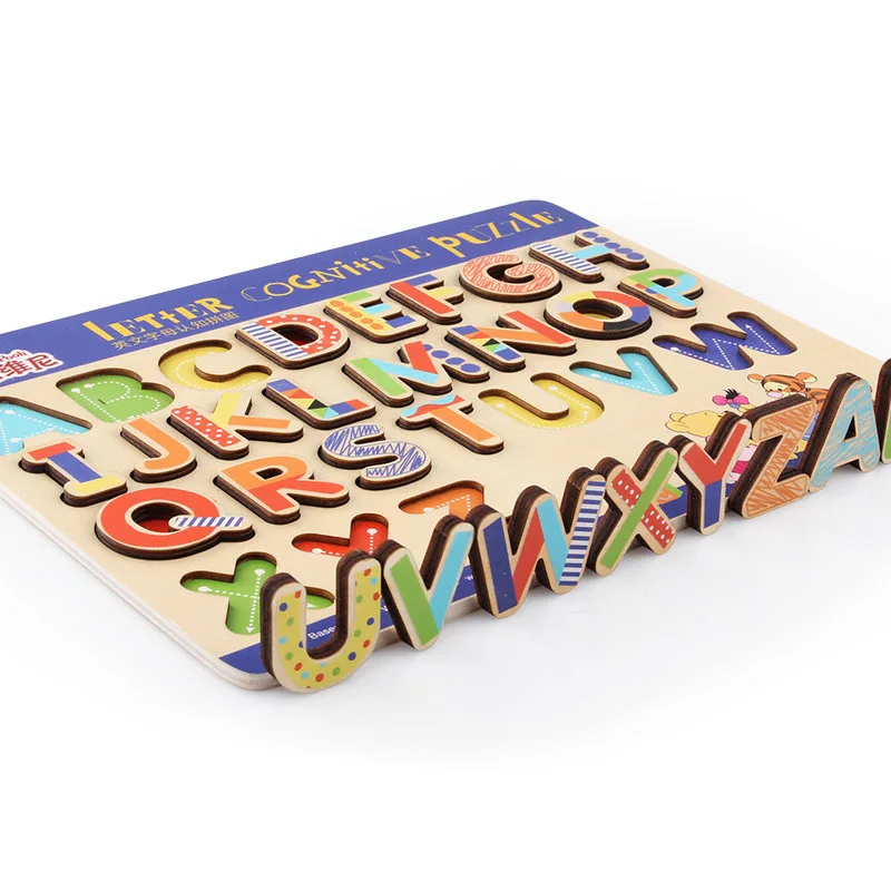 Игрушки для детей letter Building деревянные игрушки головоломки буквы и изучение цифр