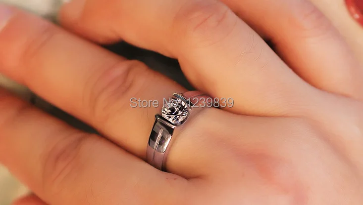 Романтичные кольца для пар 2 карат из стерлингового серебра с покрытием белого