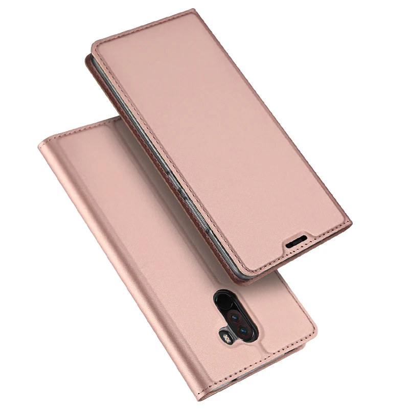 Rose Gold Чехол Xiao mi Pocophone F1, кожаный чехол-книжка для Xiaomi mi F1, чехол Xio mi, кожаный чехол-кошелек для Xiao mi Poco F1, чехол для телефона s - Цвет: Rose Gold