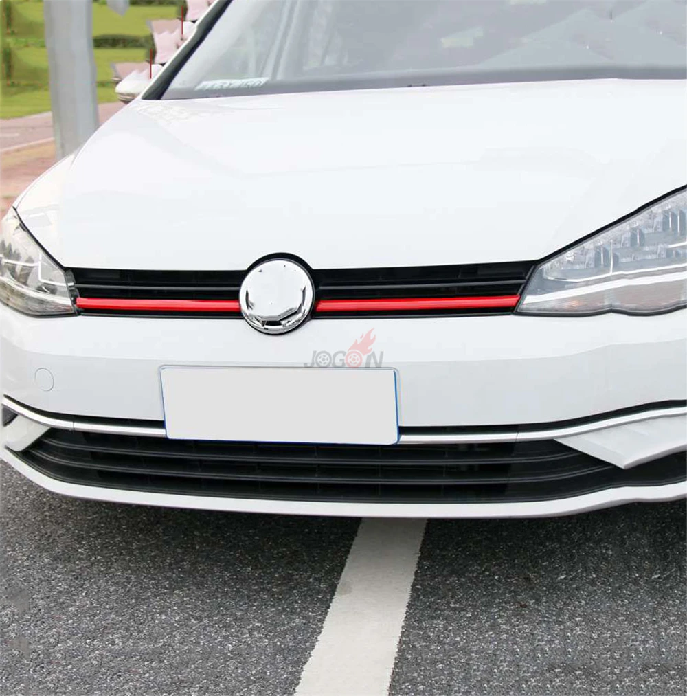 Передняя сетчатая решетка для автомобиля, решетка для VW GOLF 7 MK7- 7,5 MK7.5, красный, черный