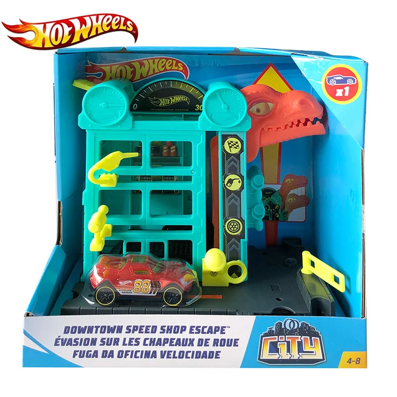 GFY69 HOT WHEELS серия игр с тематикой города, 4 вида конструкций станция, автомобильные треки, строительные аксессуары, Супер спортивный автомобиль для дня рождения FRH28 - Цвет: GFY69