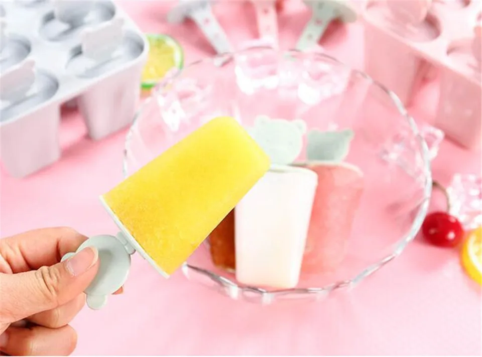 На палочке плесень лоток кухня 6 Cell ледяной куб формы производитель Popsicle DIY