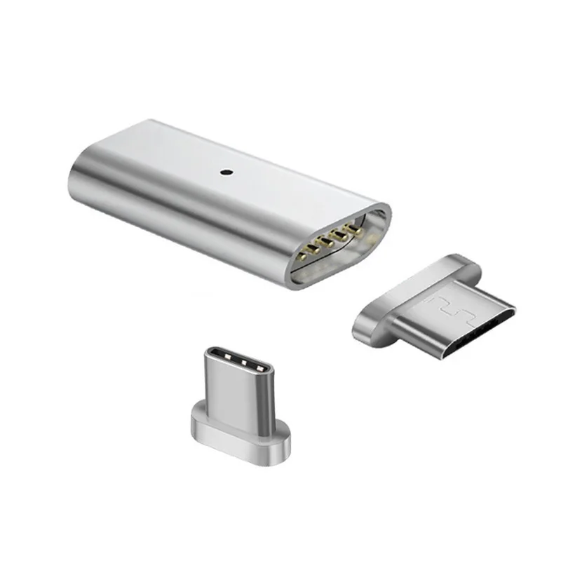 Магнитный переходник для зарядки 2 в 1 Micro USB к type C &amp микро-usb-штекер type-c Android