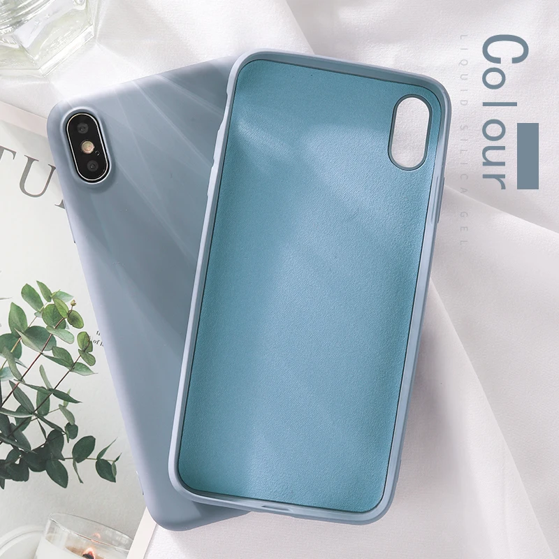 Силиконовый чехол для iPhone 11 Pro X XR Xs Max 6s 7 8 Plus, гелевая резиновая защита всего тела, противоударный чехол, защита от падения - Цвет: Небесно-голубой
