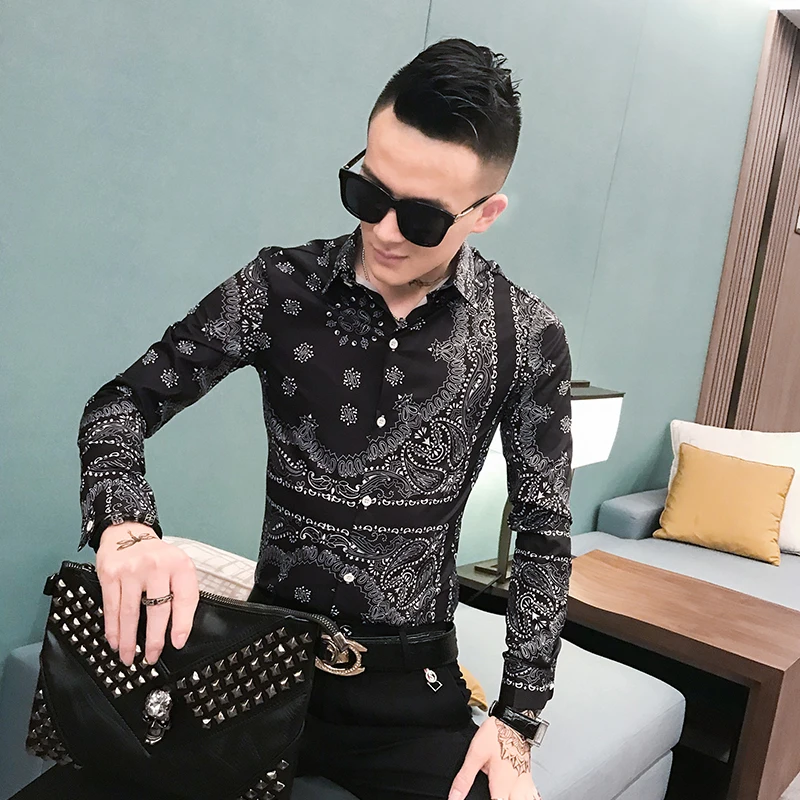 Camisa masculina осень мужские рубашки с длинным рукавом стройная фигура chemise homme на