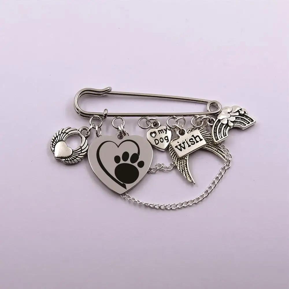 Принт в виде лап с крыльями ангела ранибоу мостик собака ангел животное потеря