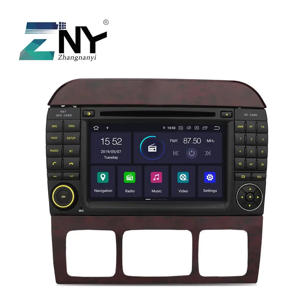 7 &quotips Android 9 0 автомобиль DVD 2 Din Авто Радио для Benz S CL Class S320 S350 W220 W215 CL600 Автомобильный