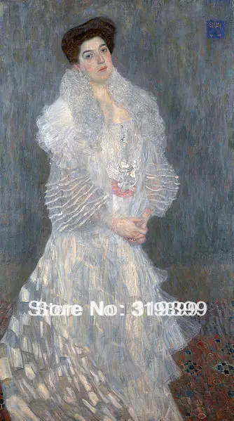 

Картина маслом Густава Климта на льняном холсте, портрет Гермина Галлии, быстрая доставка, ручная работа, музейное качество