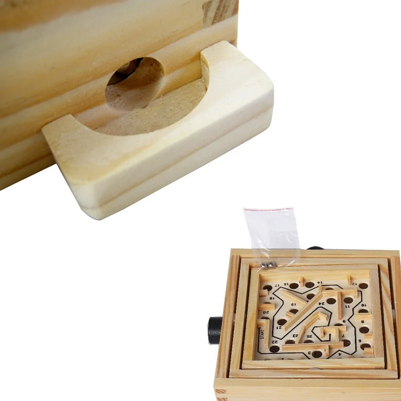 Мини деревянный лабиринт настольная игра шар Деревянный головоломка магический