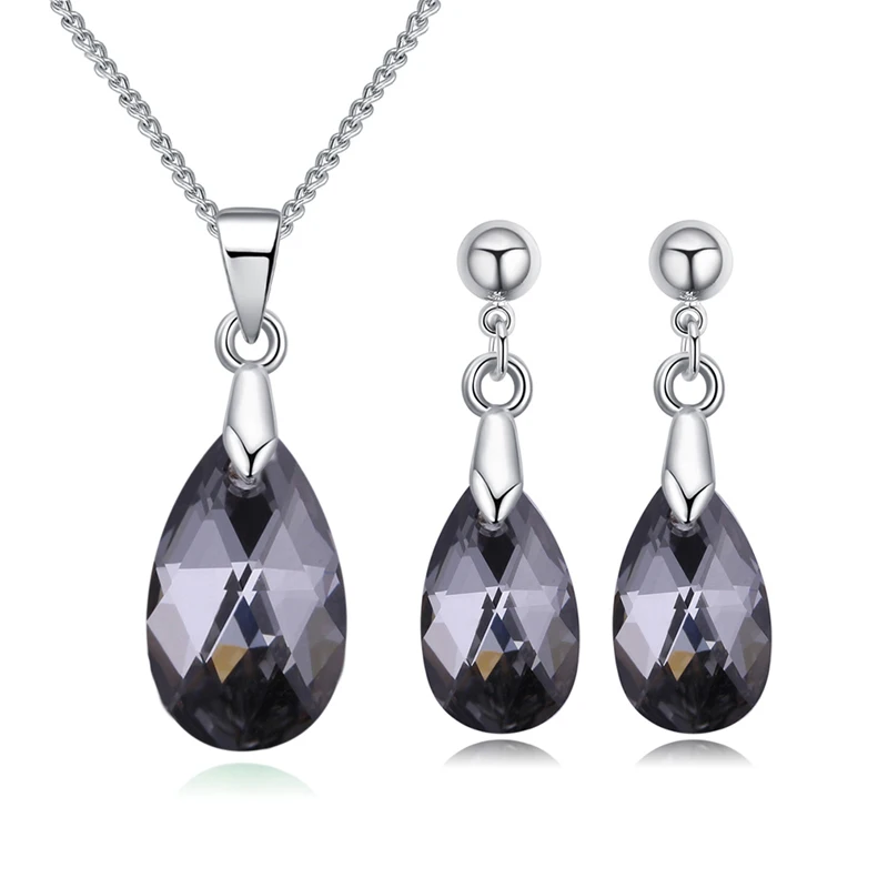 2018 комплекты бижутерии из кристаллов SWAROVSKI ожерелье и серьги с подвеской в виде