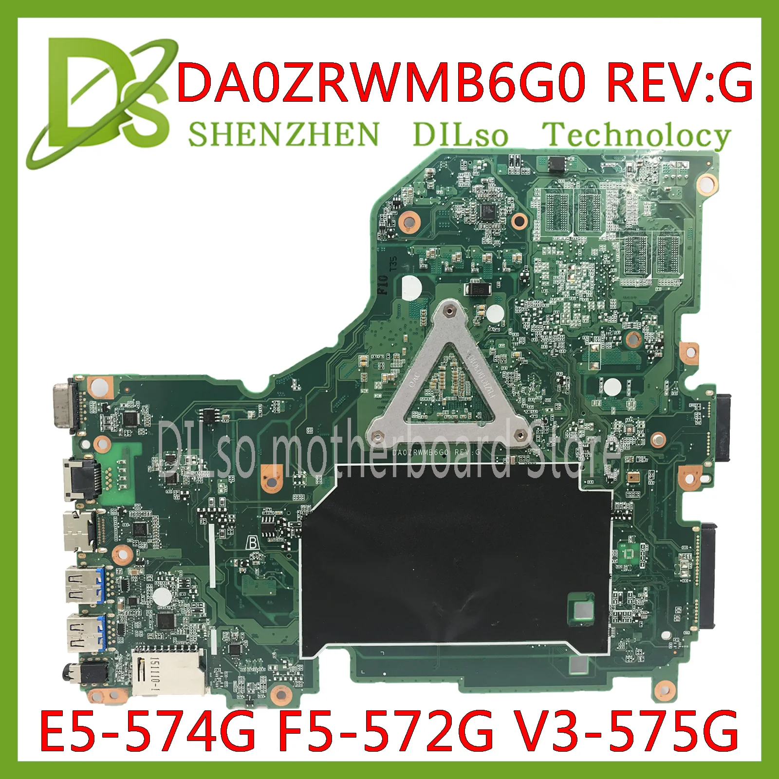 Bestellen KEFU E5-574G Mainboard Für Acer Aspire E5-574 E5-574G F5-572 V3-575 V3-575G Motherboard I7-6500U CPU DA0ZRWMB6G0 Original-Test