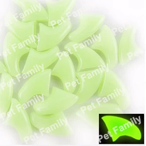 glow in dark 10 комплектов в партии Мягкие Когти для кошек, насадки на Когти для кошек цвет-золотой блеск/синий блеск/розовый блеск - Цвет: glow in dark