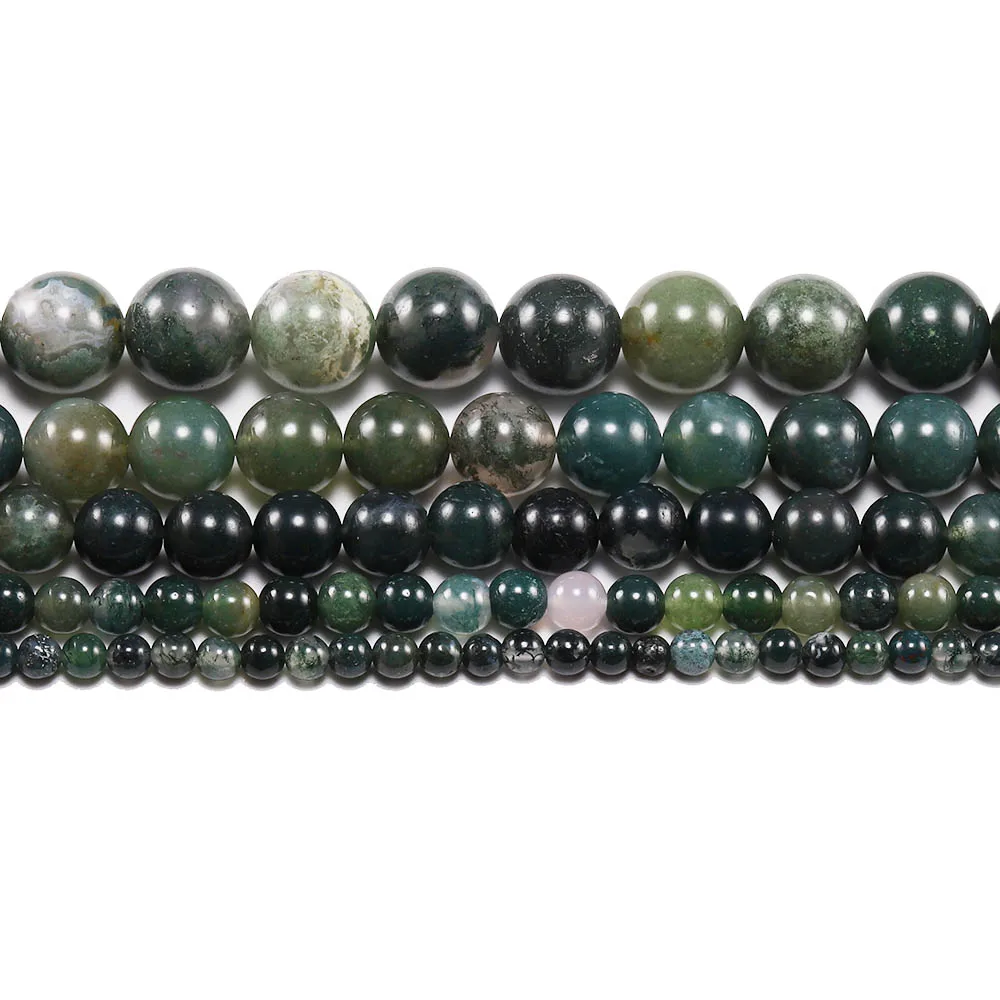 Круглые шарики из натурального камня россыпью для изготовления ювелирных