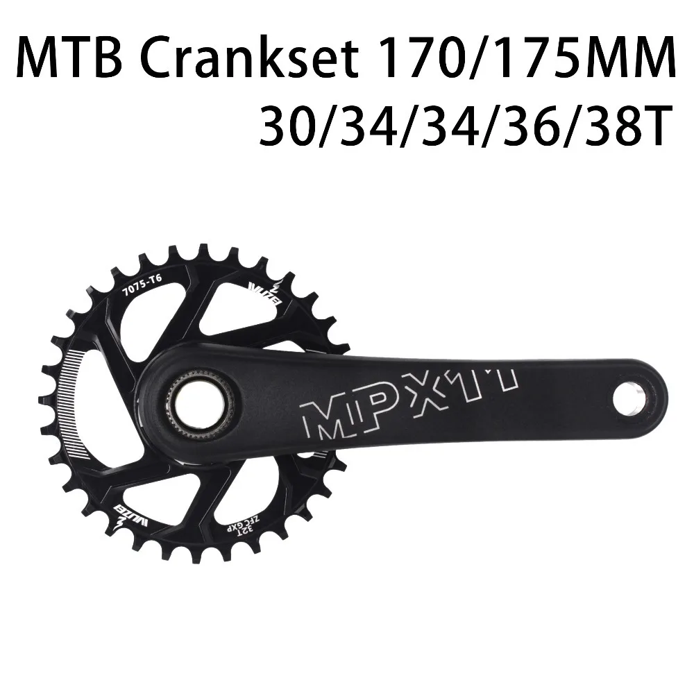 170/175 мм MTB шатун для велосипеда передняя Звездочка/30/32/34/36/38T 7075 ЧПУ Алюминиевый
