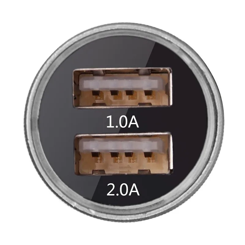 2 USB зарядное устройство Автомобильное универсальное 2.1A 1A автомобильное гнезда