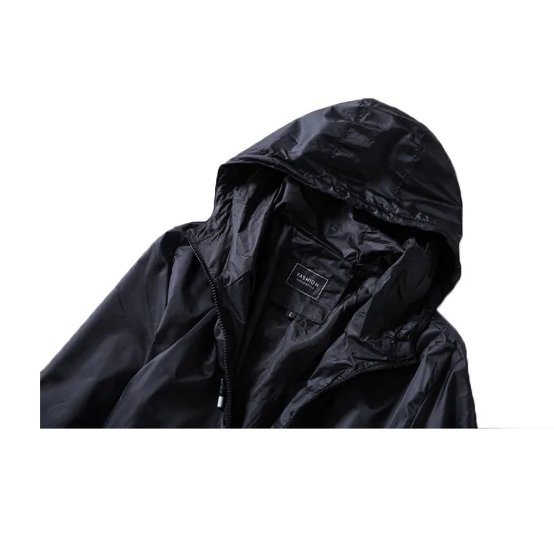 

Fashion men jacket Spring autumn hooded Casual coat mens Solid color Sportswear Windbreaker New Male outerwear Brand clothing