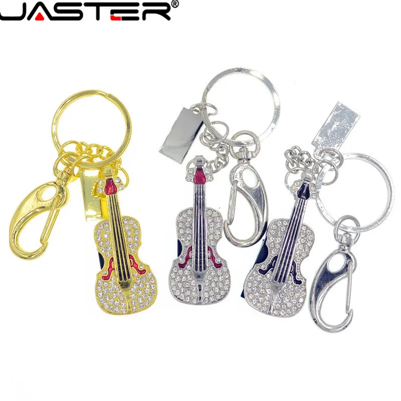 JASTER mini usb 2,0 гитара с отделкой кристаллами Внешняя память палка 4 ГБ/8 ГБ/16 ГБ/32 ГБ реальная емкость