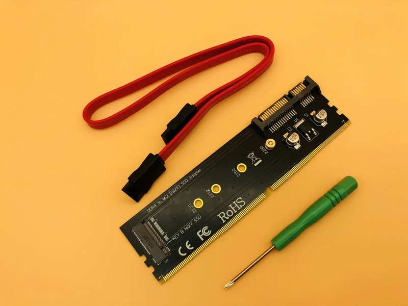 Переходник DDR4 на M.2 SATA переходник Память DIMM NGFF SSD B Key 15Pin Power 7pin порт материнскую