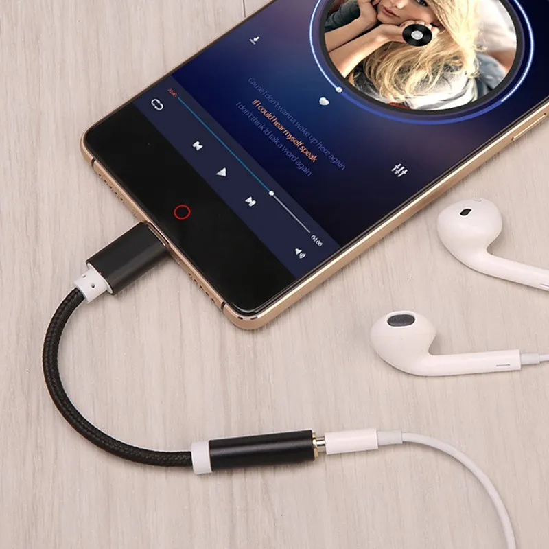 AUX Jack Тип C до 3,5 мм кабель для наушников адаптер USB C аудио кабель адаптер для Xiaomi Mi 8 A1 для huawei P20 Lite mate 10 Pro
