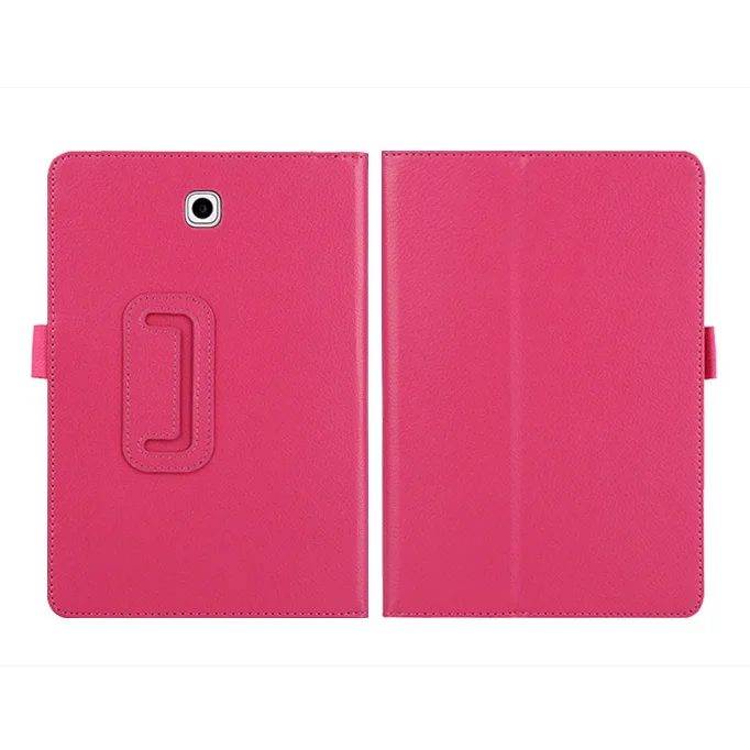 Розово-красный Чехол из искусственной кожи для samsung Galaxy Tab A 8,0 T350 T355 чехол в стиле личи для samsung TabA 8,0 SM-T350 SM-T355 - Цвет: Розово-красный