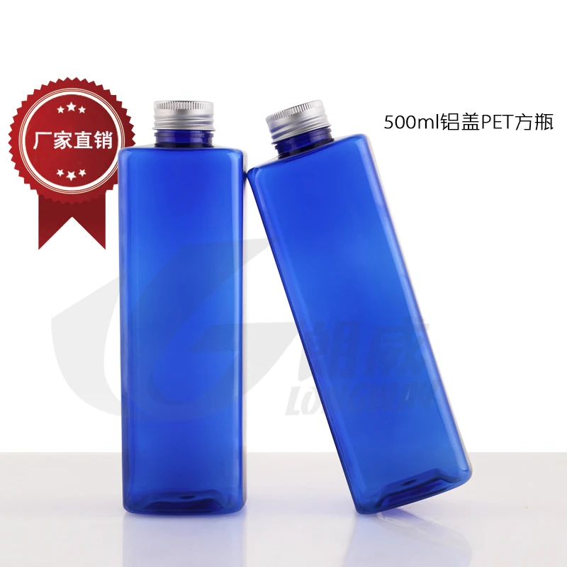 500ML Blue Square Bottle Aluminum Cap Water Pure Hydrating Hair Conditioner Liquid 10pcs/lot | Красота и здоровье