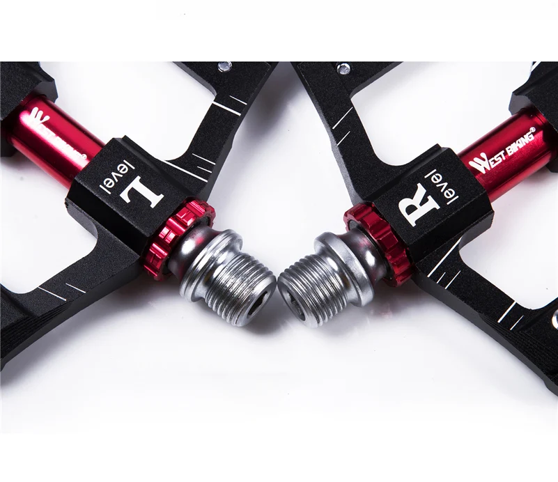 WEST BIKING Ultralight 3 подшипники велосипедные педали с ЧПУ дорожные горный велосипед педали анти-скольжения Велоспорт герметичный Подшипник велосипедные педали