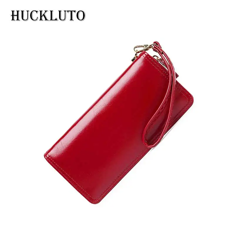 HuckLuto 2019 новинка ограниченная скидка модный длинный черный клатч на молнии с