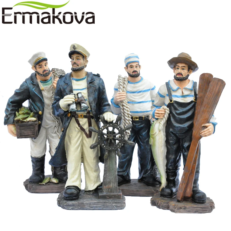 Полимерная Сейлор фигурка ERMAKOVA 1 шт. 34 см (13 3 дюйма) статуя капитана рыбака морской