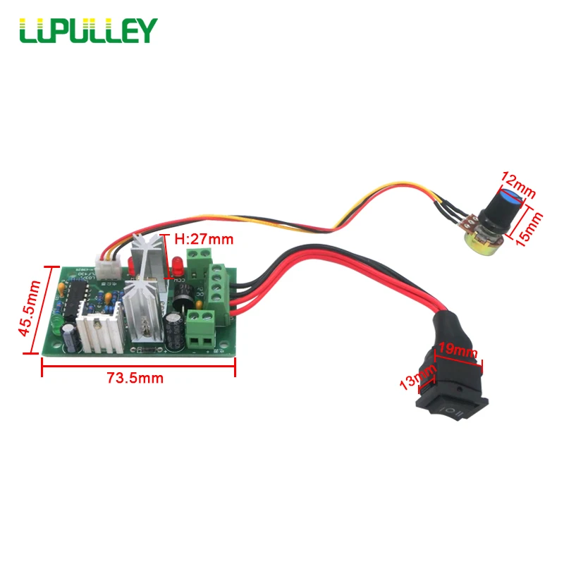 LUPULLEY PWM контроллер скорости двигателя постоянного тока/регулятор тока 12 В/24 В/36 В