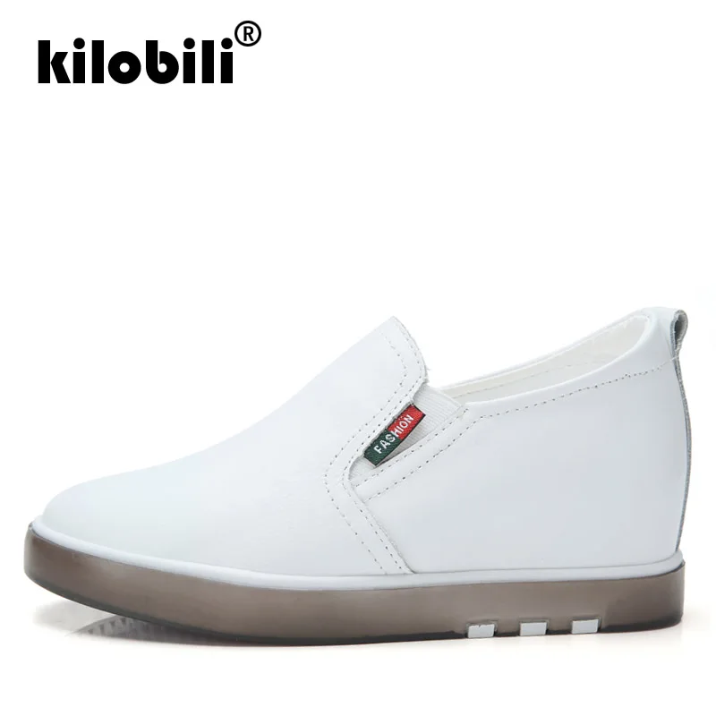 Kilobili/2019 г. весенние женские туфли на плоской подошве слипоны кроссовки платформе