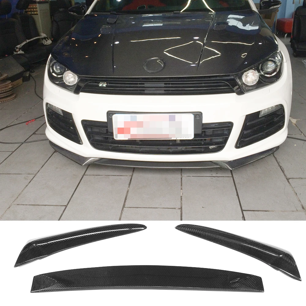 Карбоновый автомобильный передний бампер спойлер для Volkswagen VW Scirocco R 2009- нестандартный