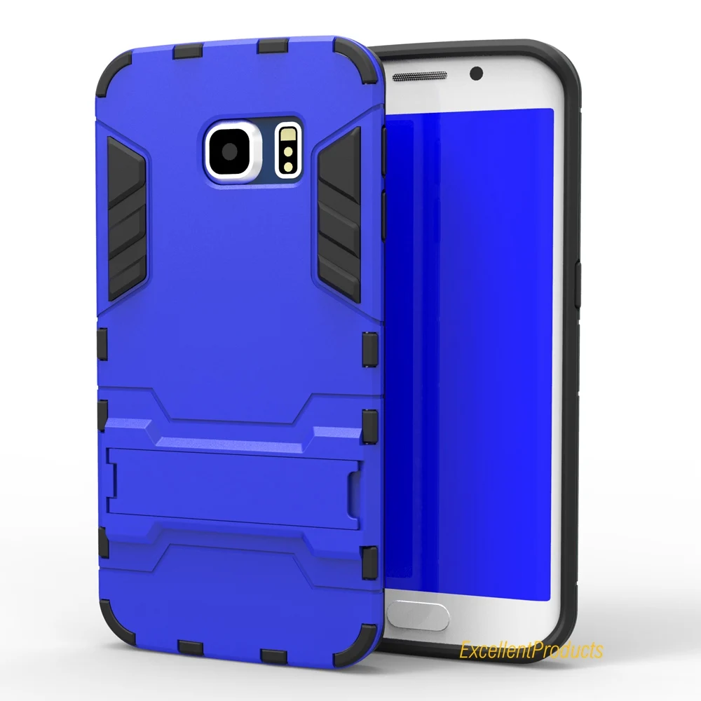 For Samsung S6 Edge Heavy Duty Hybrid Armor PC + TPU samsung galaxy s 6 edge Case Cover With Holder samsun shell | Мобильные