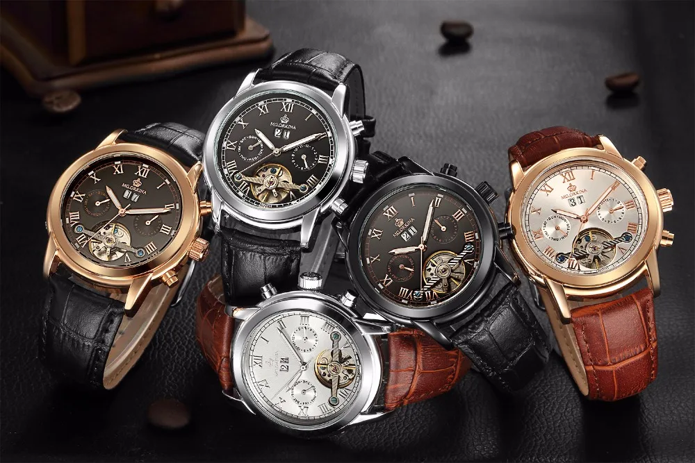 MG. ORKINA MG Tourbillon, автоматические часы, Роскошные, золотые, механические, с автоматическим заводом, с датой, наручные часы для мужчин, montre automatique homme