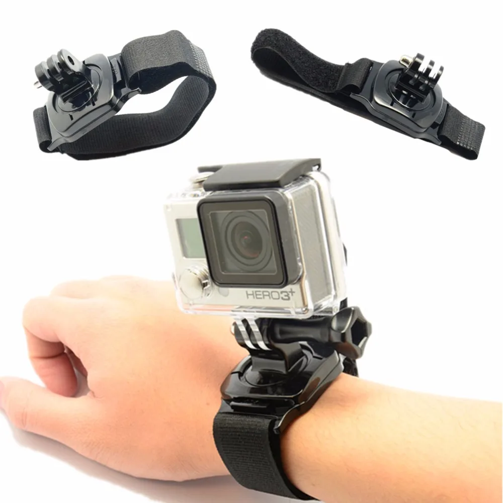 Аксессуары для камеры Go pro 360 градусов вращающийся ремень на запястье с функцией