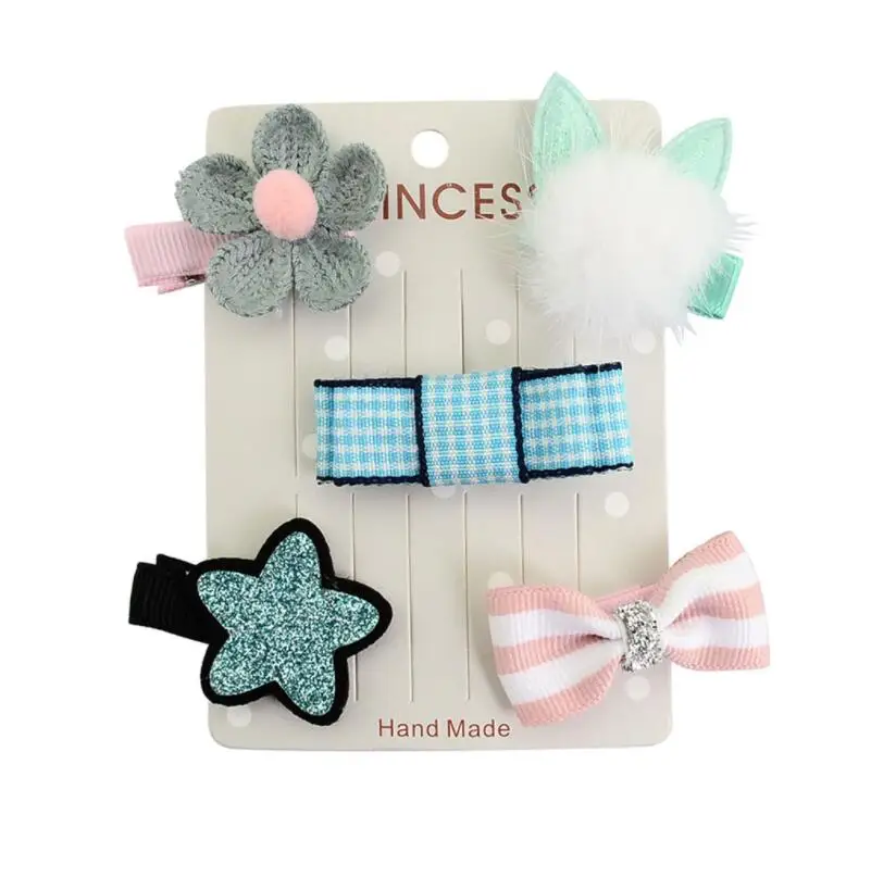 1 комплект милый бант для девочек Дети цветов заколки волос Pin луки звезда заколка