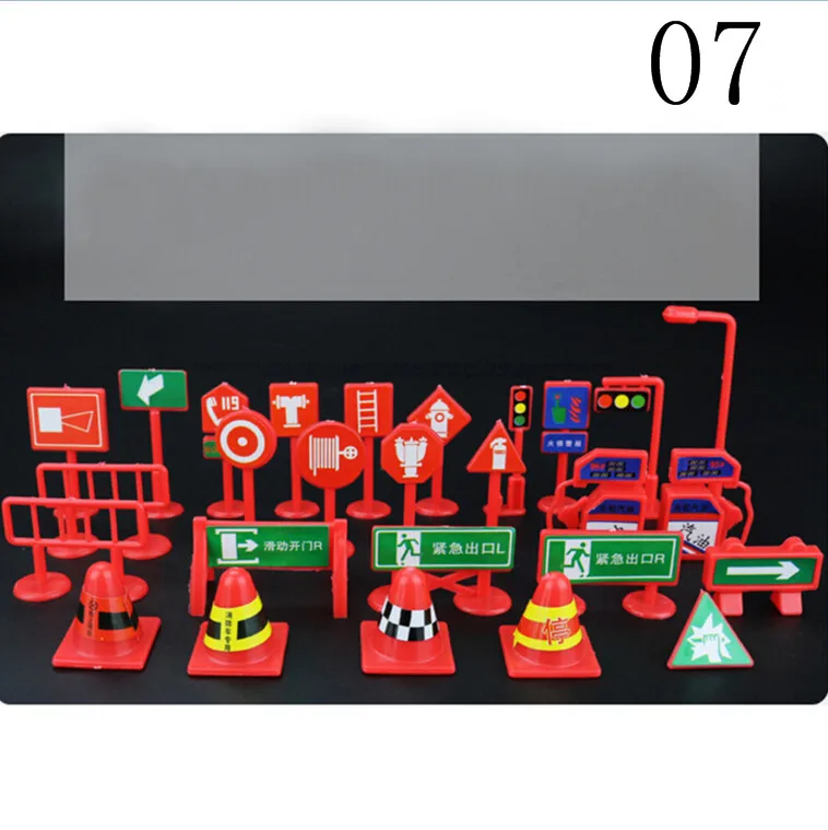 ZTOYL дорожные световые знаки модель игрушки 28 шт./компл. DIY Мини вывески сцены