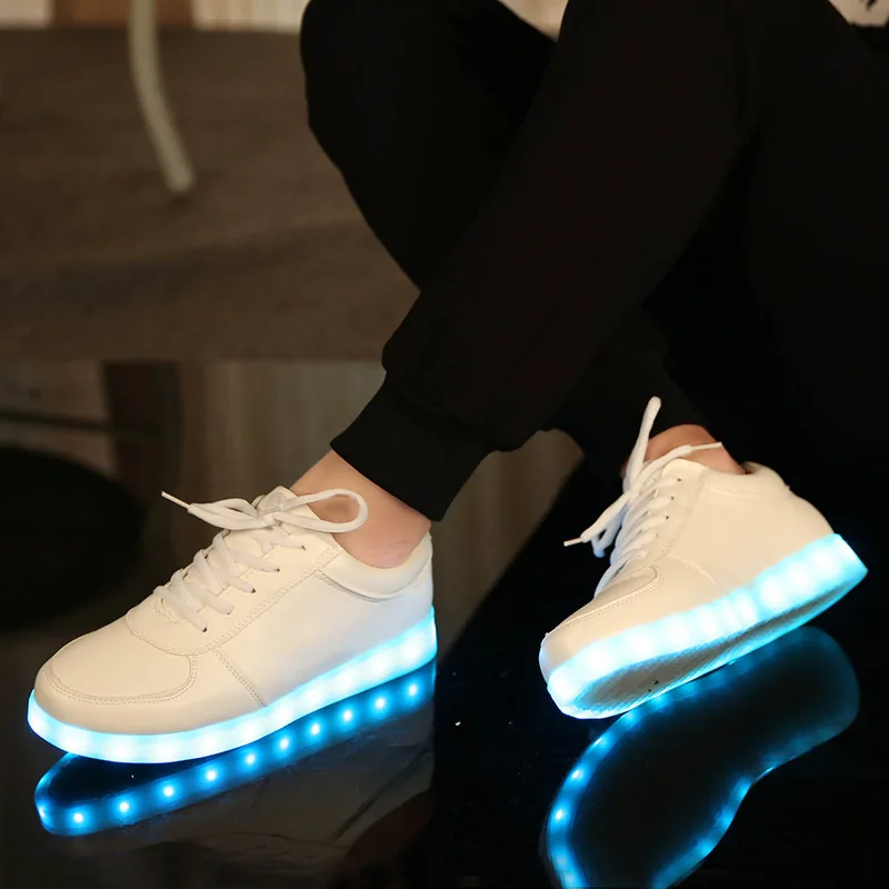 Светящиеся кроссовки Tenis Led Feminino Basket Enfant светящиеся для детей повседневные