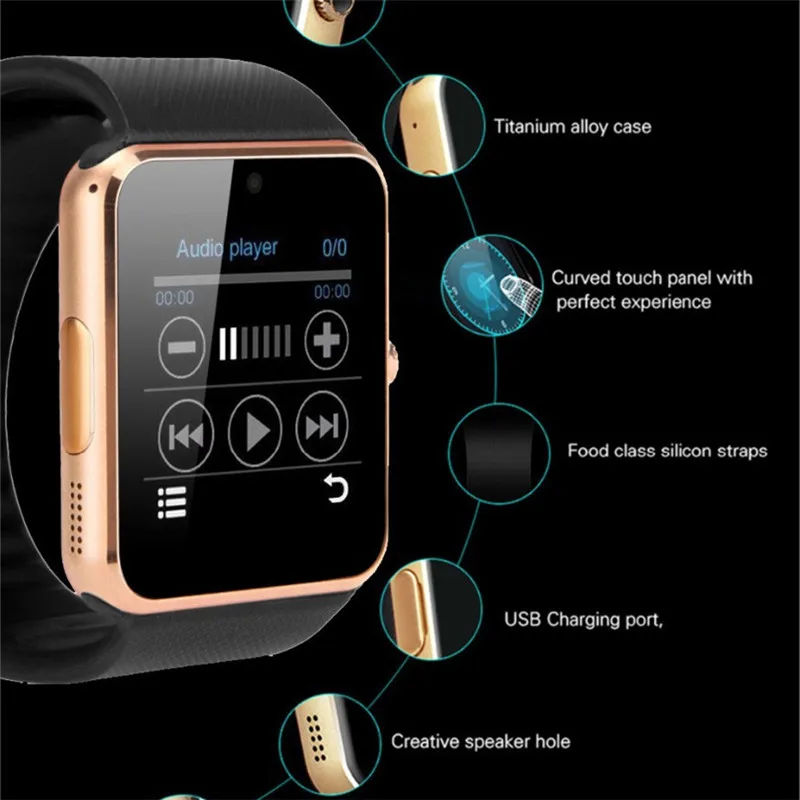 Умные часы для мужчин и женщин спортивные умные с Bluetooth поддержка SIM/TF карт