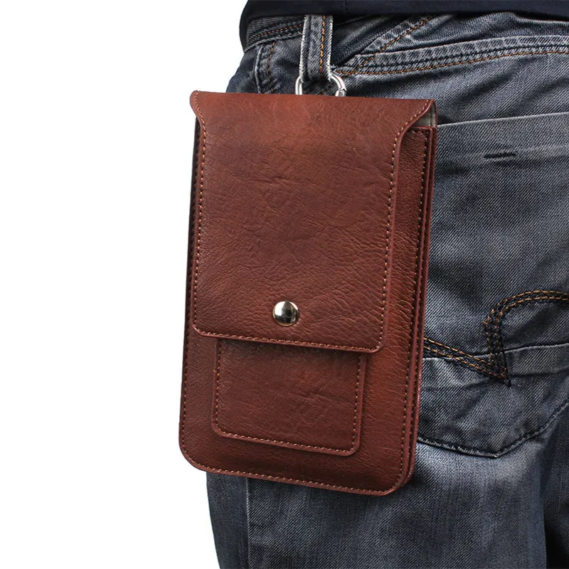 Модная сумка с двумя карманами и карабином для нескольких моделей телефонов