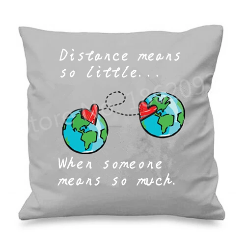 Наволочка для подушки на длинные расстояния декоративный чехол с надписью Love