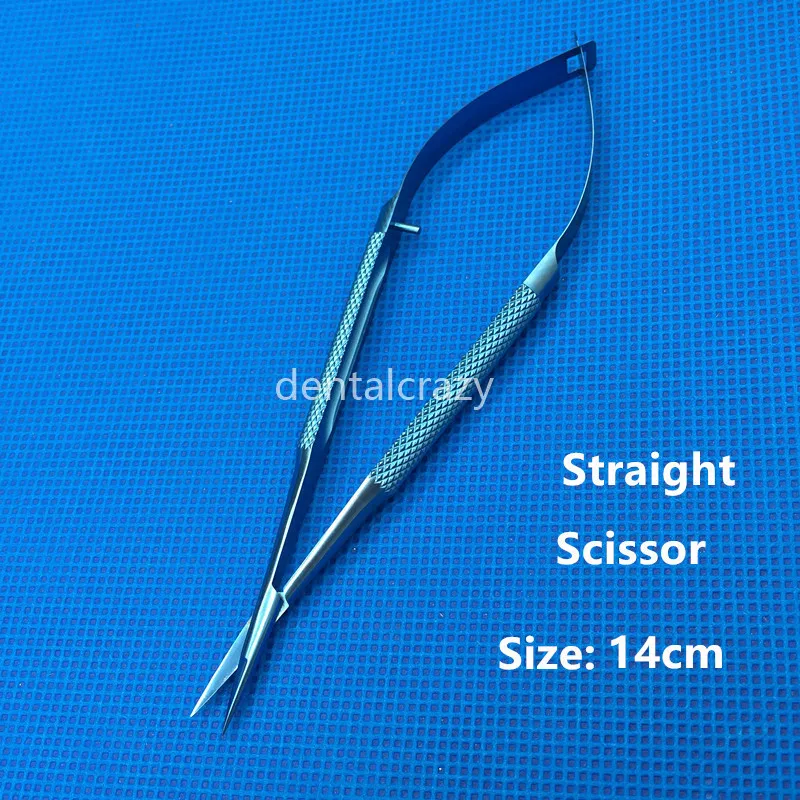 1pcs 14cm-Straight 1 шт. высококачественные ножницы из титанового сплава офтальмологические микрохирургические инструменты хирургические инструменты - Цвет: 1pcs 14cm-Straight