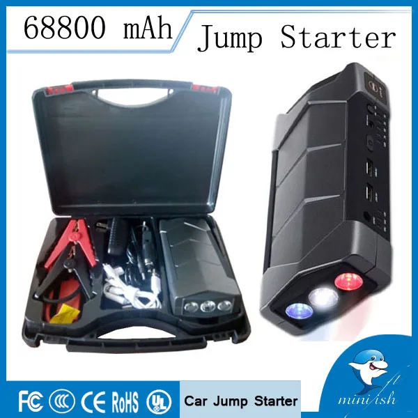 Минифиш 68800mAh Аварийный портативный мини пусковой стартер Booster батарея зарядное