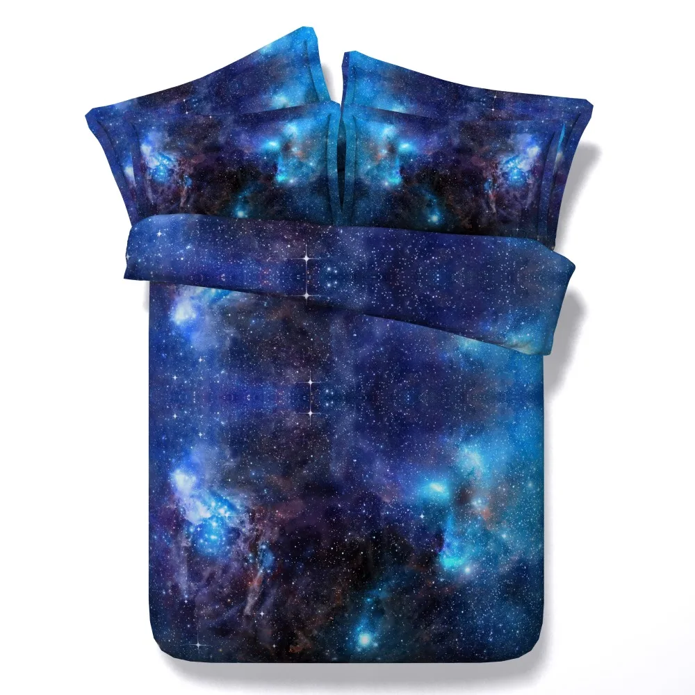 3D Galaxy Печать одеяло постельные принадлежности набор Твин Полный Королева супер