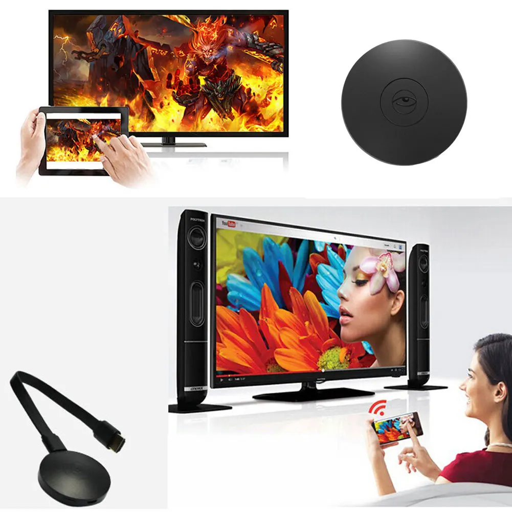 Черный HDMI 1080 P медиа видеостример адаптер 2 го поколения для Google|SmartTV-стики и