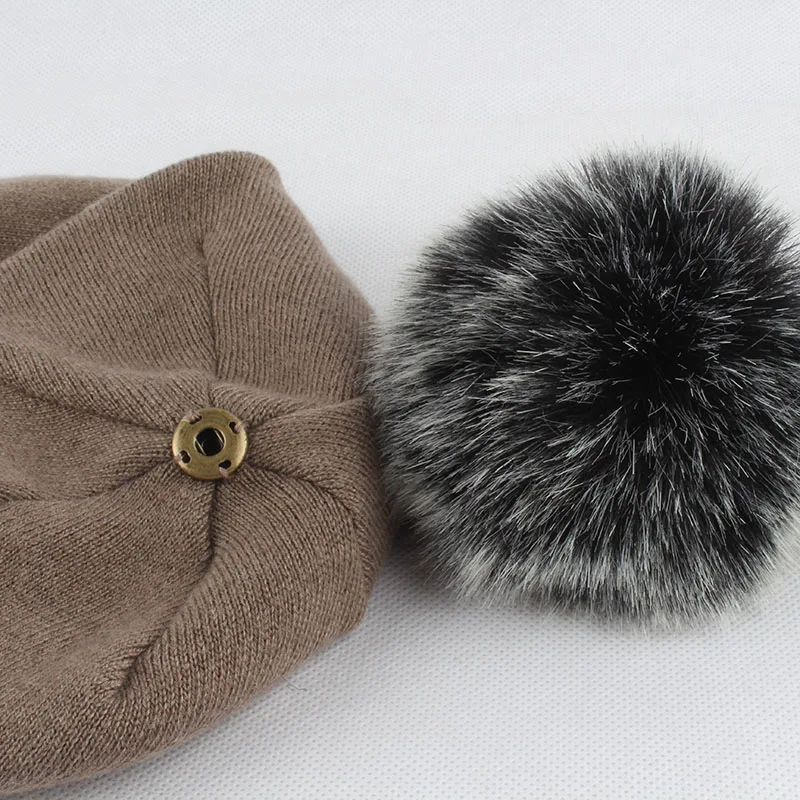 Женские зимние шапки HEALCOLD вязаные из искусственного меха с помпонами|winter hats for