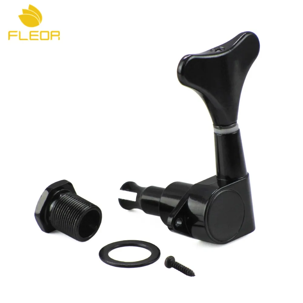 FLEOR 6 шт./компл. черный закрытый 5/6 струнный басовый тюнинговый колышки ключи 3L3R