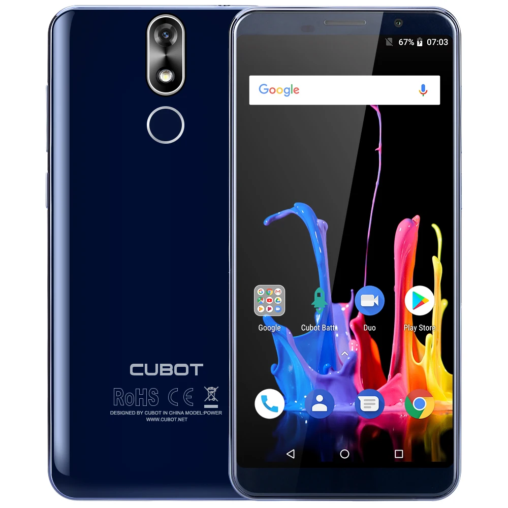 Cubot мощный аккумулятор 6000 мАч, Восьмиядерный процессор Helio P23, 6 ГБ ОЗУ, 128 Гб ПЗУ, Android 8,1, 18:9, 5,99 'FHD+ экран, телефон, двойной, 4G, мобильный телефон